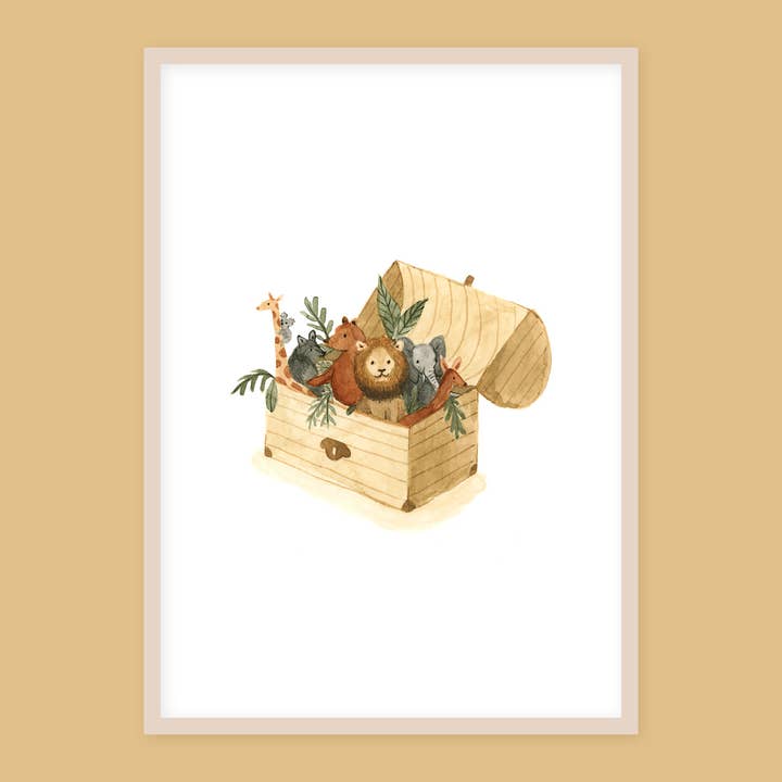 Stampa artistica dello scrigno del tesoro per la vendita all'ingrosso da parte di Sarah von Rickenbach