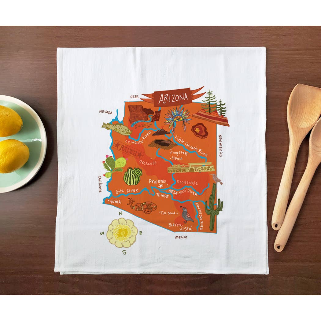 Allport Editions – Engroshandel Viskestykke – Hej USA håndklædeserie - ALLE 50 STATER HER!2