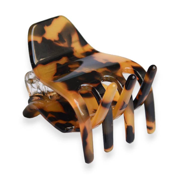 Kleine haarclip zonder plastic | Donker schildpadmotief | Maisonette voor wholesale door Maisonette