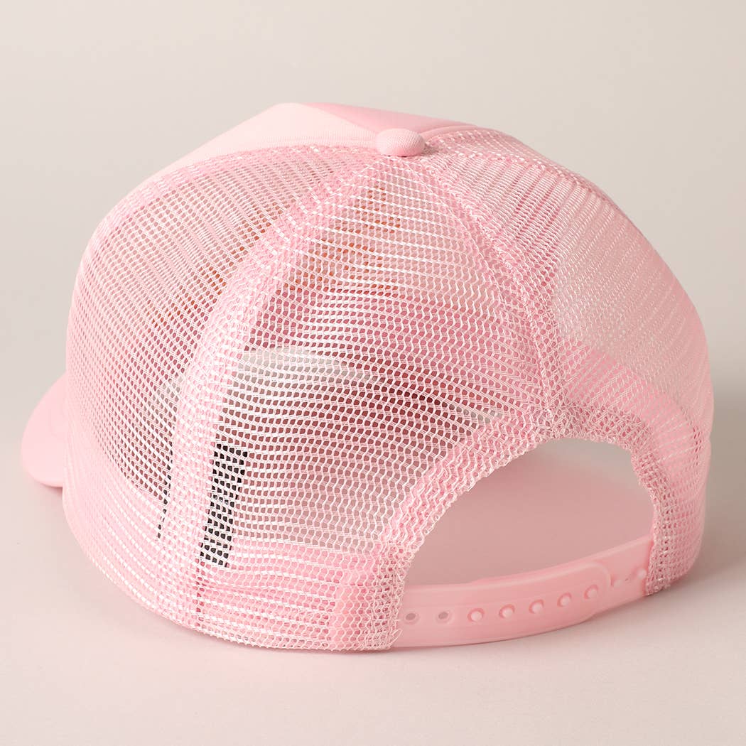 Fashion City - Wholesale Trucker Hat - Women's - Day Drinkin Texts Embroidery Mesh Back Trucker Hat18