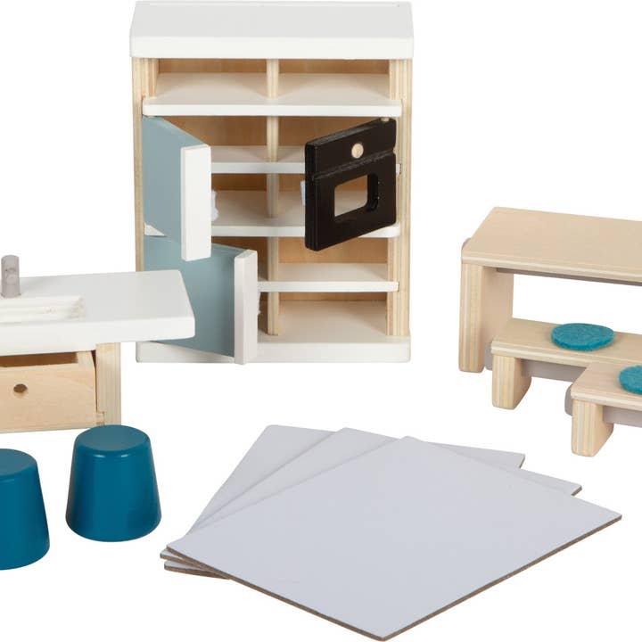 small foot - Wholesale Wood Toy - Kids - Natural dollhouse with furniture| doll accessories | wood9