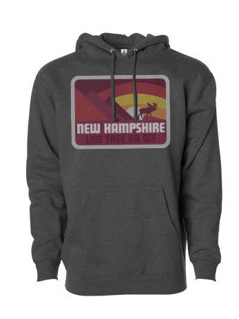 NH Moose & Mountains Hoodie for wholesale by Woods & Sea