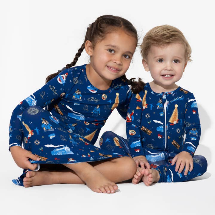 Bellabu Bear - Wholesale Sleepsuit - Baby - The Polar Express Bamboo Convertible Footie