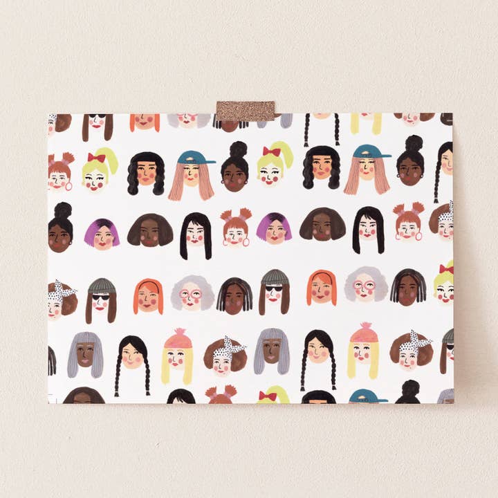 Girlz ansichtkaart A5 voor wholesale door Fotini Tikkou Illustration