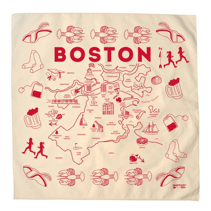 Boston Bandana – 100% Cotton, USA Made for wholesale by Maptote