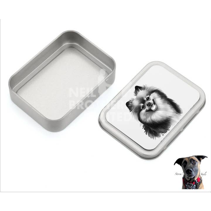 Storms Style - Wholesale Pet Treat Jar - Dog - Black and Grey Small Dog Metal Treat Tin - lots of breeds38