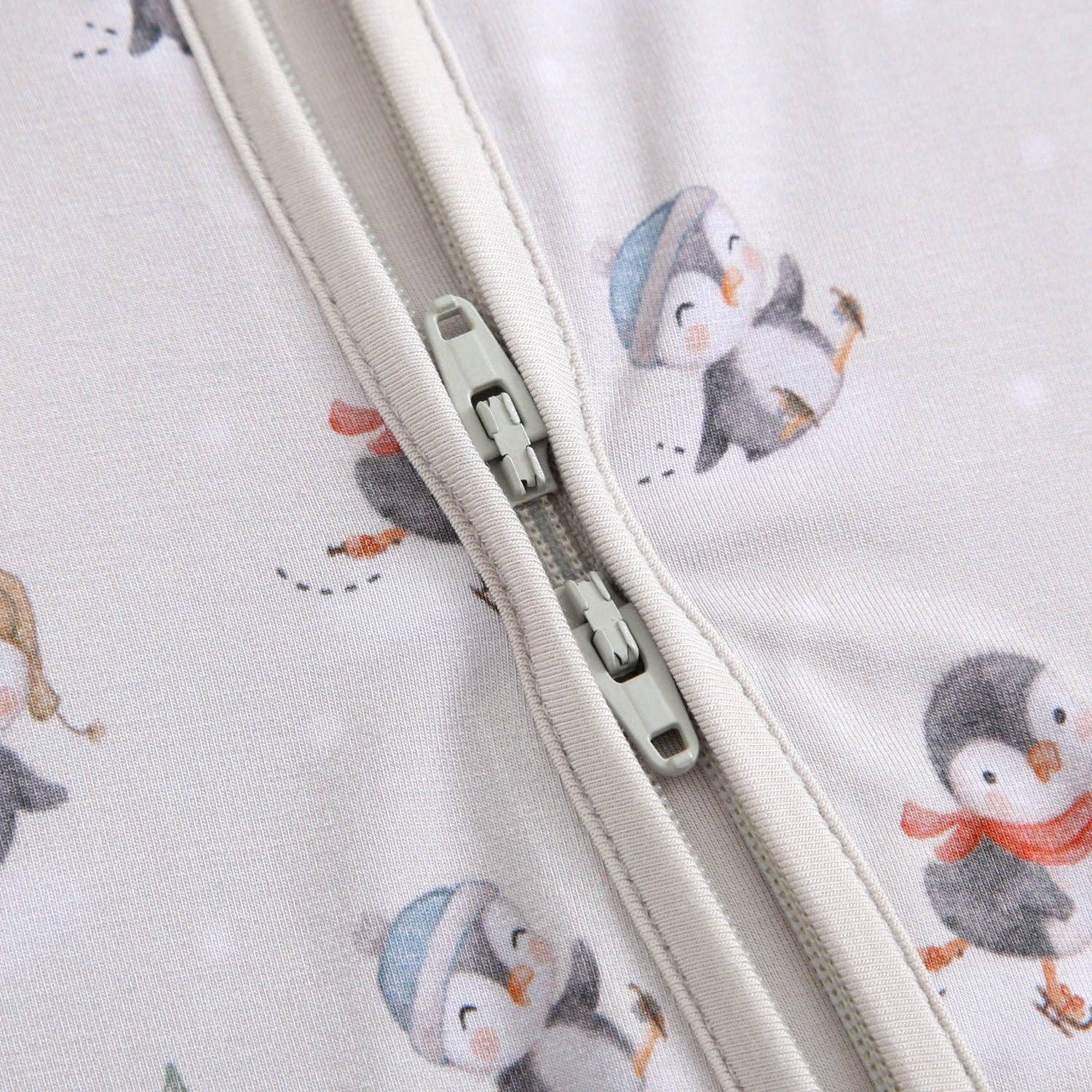 Luxie Charm - Wholesale Bodysuit (Footed) - Baby - Penguins On Ice Zippered Romper NICU Friendly Footie3