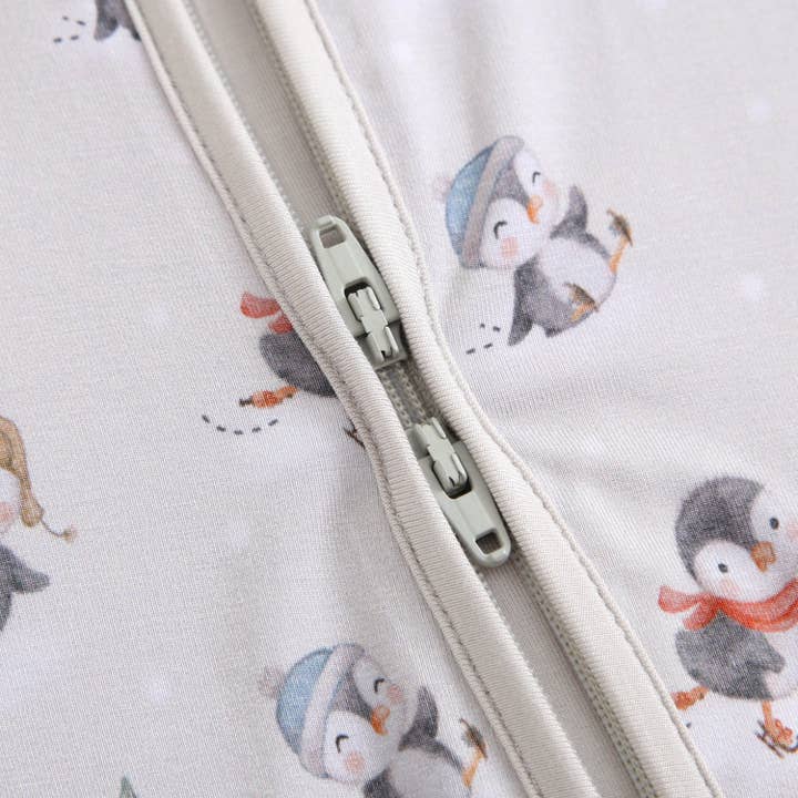 Luxie Charm - Wholesale Bodysuit (Footed) - Baby - Penguins On Ice Zippered Romper NICU Friendly Footie3