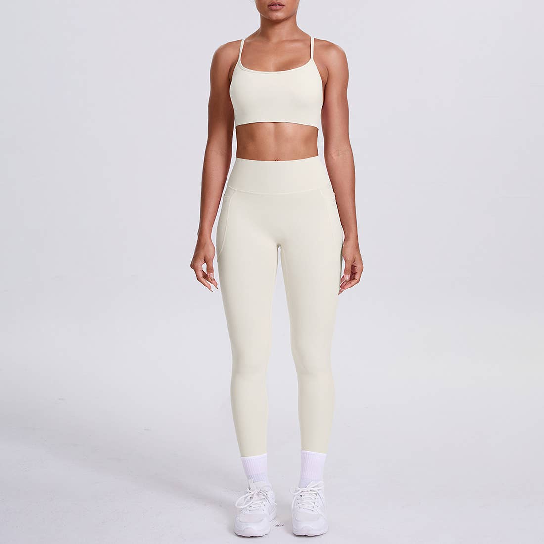 Sodalemon - Wholesale Activewear Set - Women's - Women High-Waisted Yoga Set: Sports Bra + Sculpting Leggings12