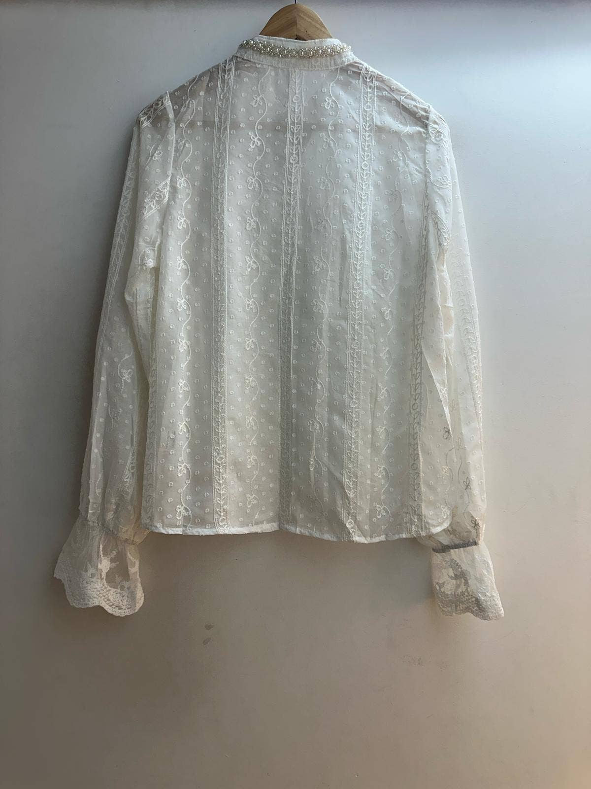 LORIANE - Wholesale Button Down Shirt - Women's - 6528 Transparent plain blouse1