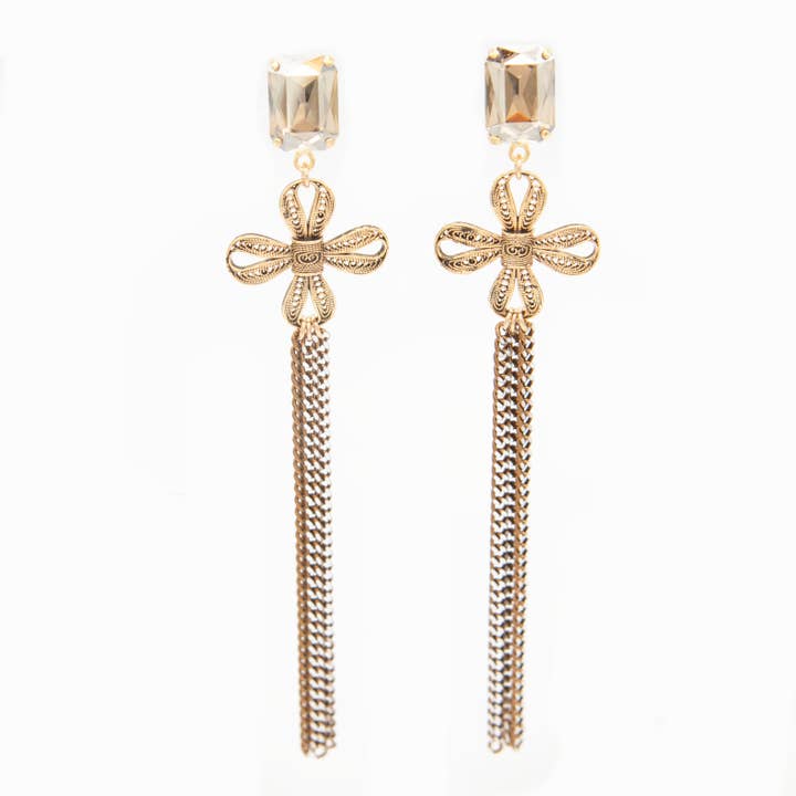 TEODORA - ribbon earrings and chains for wholesale by Laura Mariotti - luxury collection