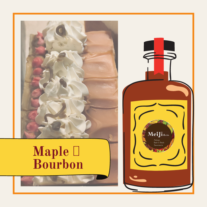 MeiJi & co. - Wholesale Bar Soap - Canadian Heritage - Maple Whisky Artisan Soap Bars1