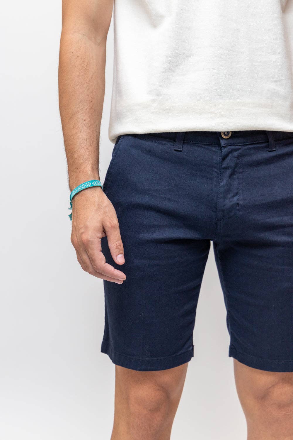 Custi Mikelo: Men's Clothing & Christmas Gifts – wholesale Shorts – Herr – Marinblå Elastisk Bermuda | Priego2