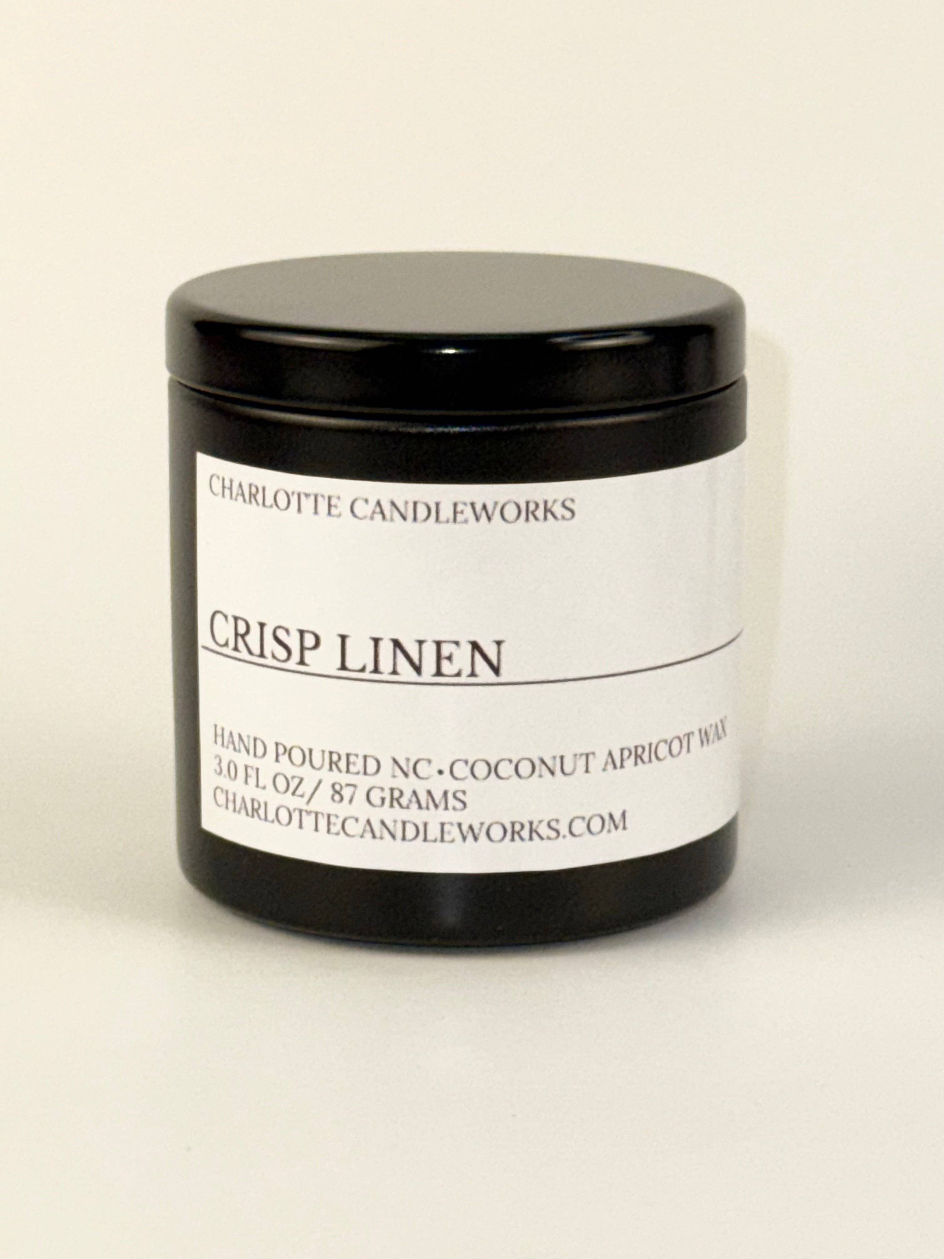 Charlotte Candleworks - Wholesale Jar/Filled Candle - 3 oz Candle - Crisp Linen