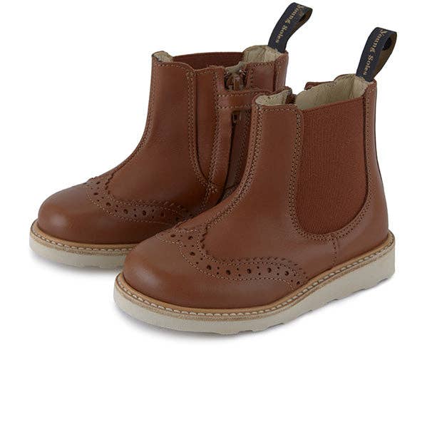 Francis Chelsea Boot Chestnut Brown Leather - KIDS for wholesale by Young Soles