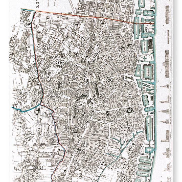 MAPA DE LIVERPOOL (1836): Impresión artística para venta al por mayor de Ezen Trade