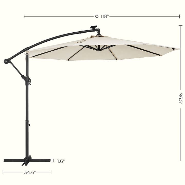 Greenwestons - Wholesale Patio Umbrella - Cantilever Patio Umbrella with Lights-6
