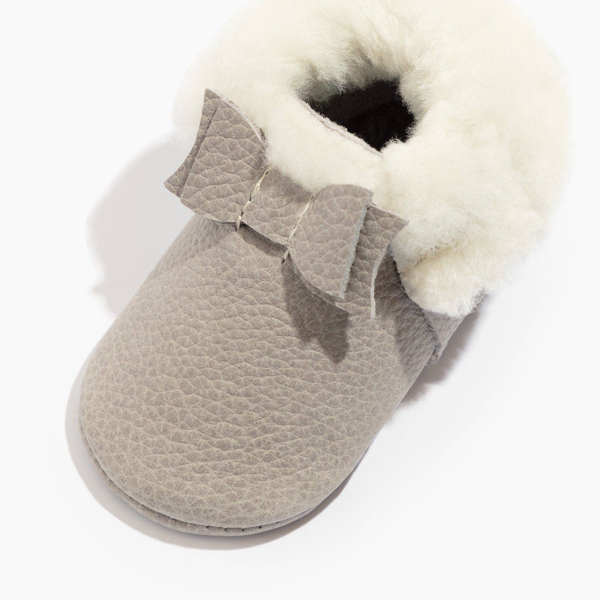 Freshly Picked - Wholesale Booties - Baby - Salt Flats Shearling Bow Baby Shoe1