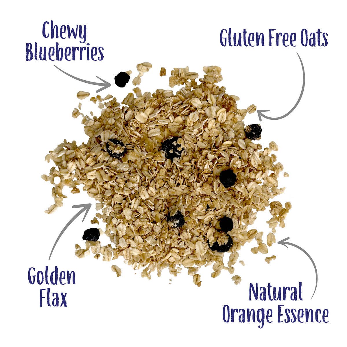 Laura’s Gourmet - Wholesale Granola - Blueberry Bliss Crunch 16 oz Retail Pack, Case of 63