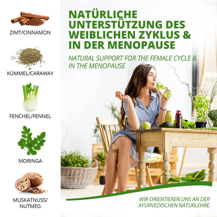 AMTEC Trading GmbH - Vendita all'ingrosso Vitamine/integratori orali - MoriVeda® Moringa Woman Capsule per il ciclo della menopausa 120 pezzi