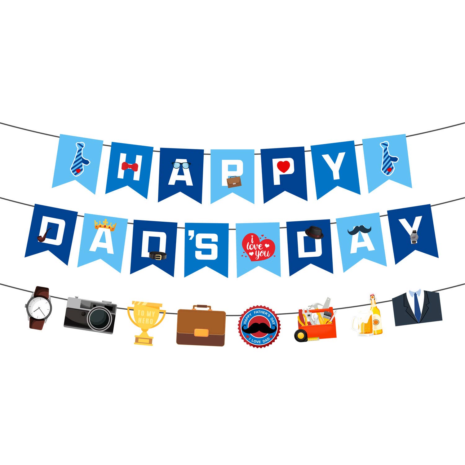 Candles Meta - Venta al por mayor Cartel/pancarta para fiestas - Cartel de papel decorativo para fiestas con el Día del Padre con leche 3