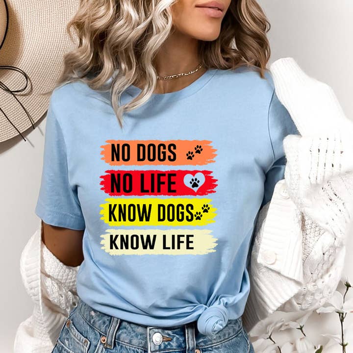 Niente Cani Niente Vita - Bella Canvas per la vendita all'ingrosso da parte di LA Shirt Company