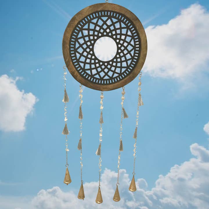 Wilco Home - Wholesale Dream Catcher - Masonic Dream Catcher/ Suncatcher Wall Art with Wood Beads