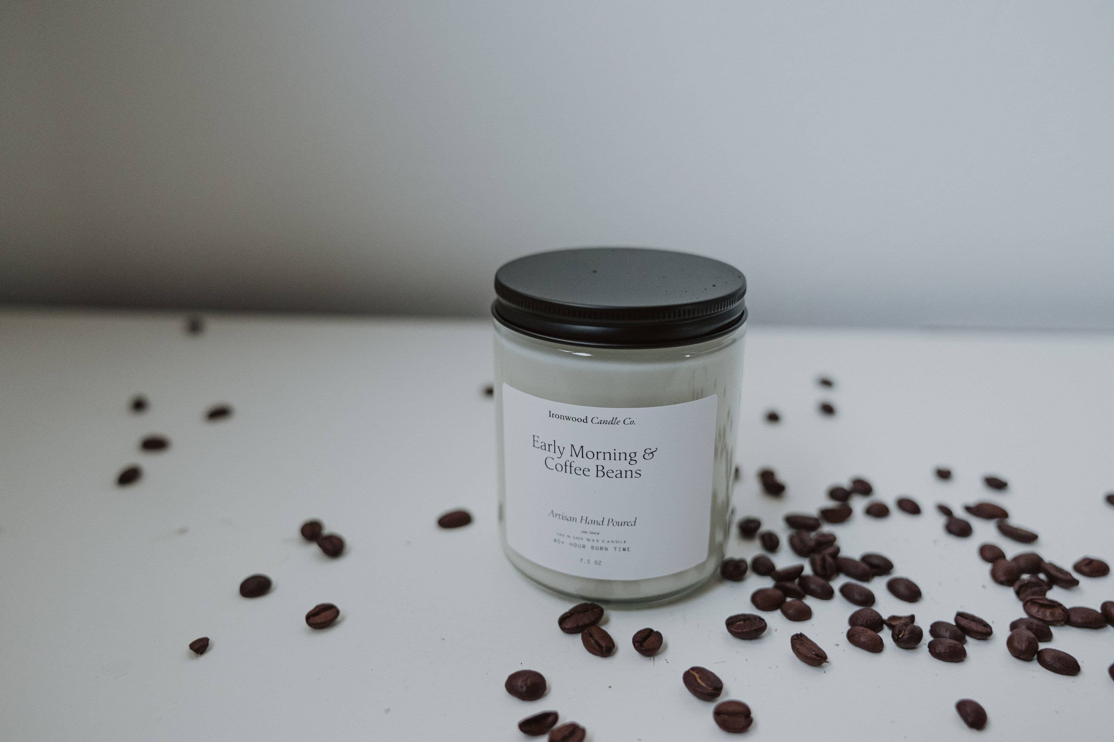 Ironwood Candle Co. - Wholesale Jar/Filled Candle - EARLY MORNING & COFFEE BEANS SOY CANDLES4