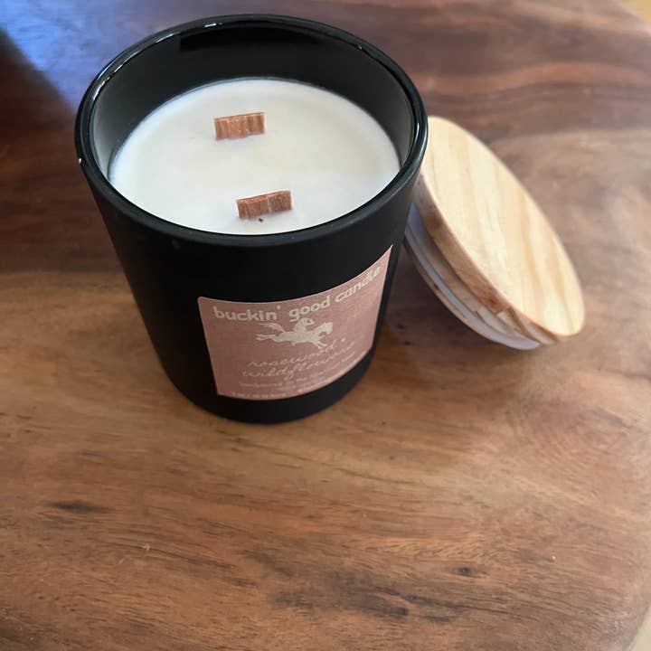buckin’ good products - Wholesale Jar/Filled Candle - Candle Rosewood + Wildflowers (western decor)1