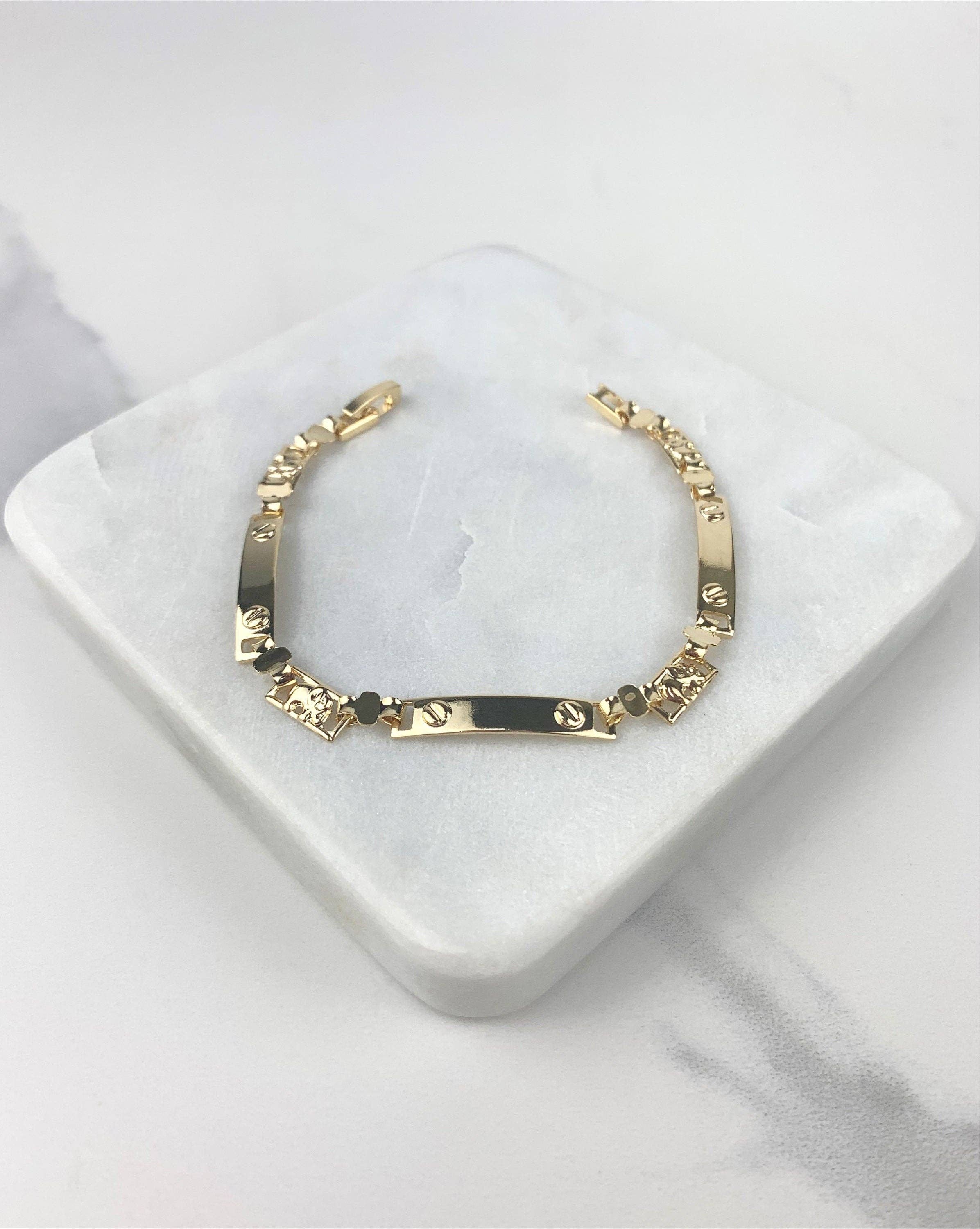 DIJU Jewelry - Wholesale  - 18k Gold Filled ID Slave Elephants Link Wholesale Jewelry Supplies2