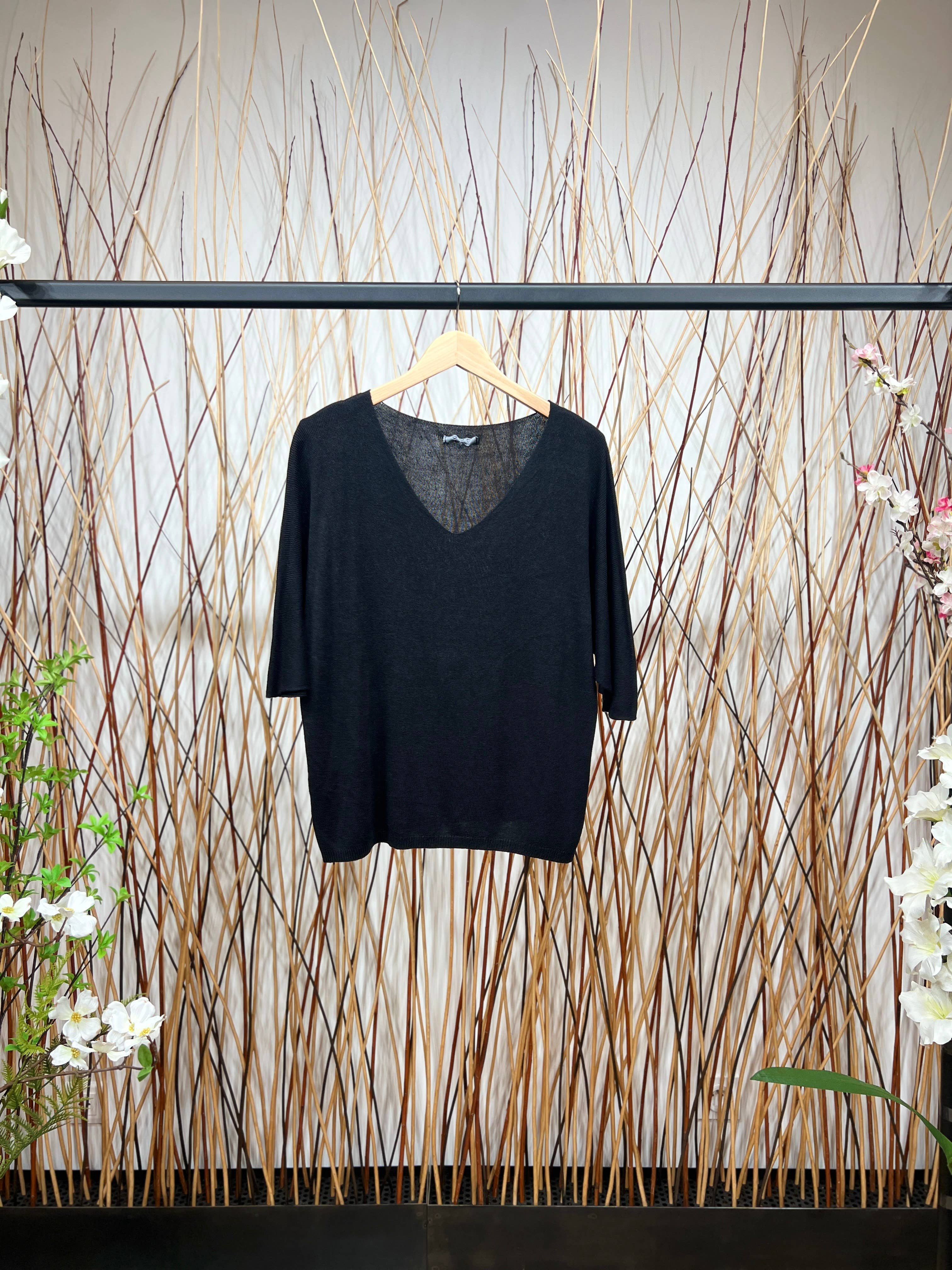 L'Emotion - Vendita all'ingrosso Maglione tricot - Donna - Maglione lavorato a maglia a maniche lunghe con scollo a V in modal 19