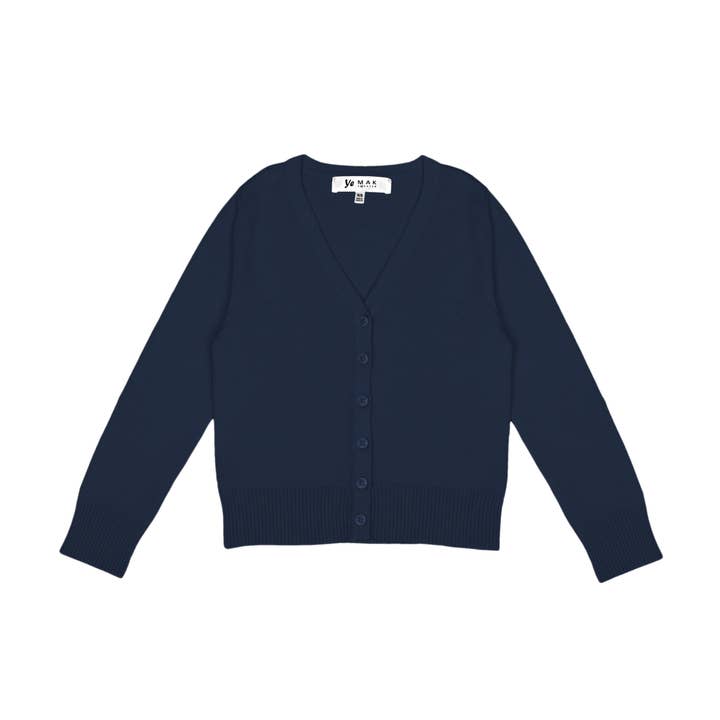 Mak - Wholesale Cardigan - Kids - Girl's Long Sleeve V neck Sweater Cardigan MK5178KID26