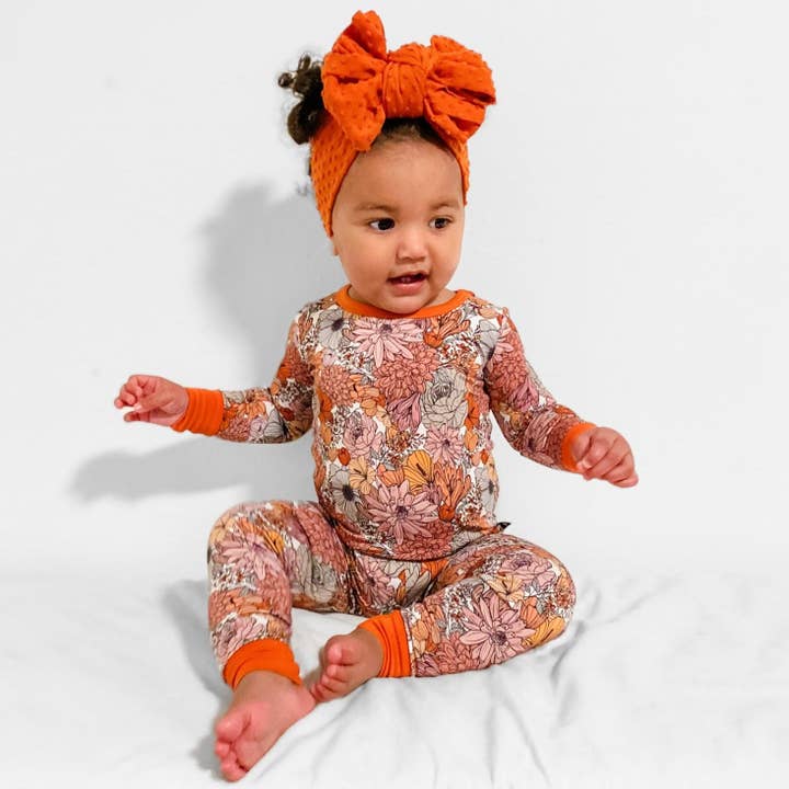 millie + roo LLC - Wholesale Sleepwear Set - Kids - LONG SLEEVE 2 PIECE SETS- Autumn Floral1