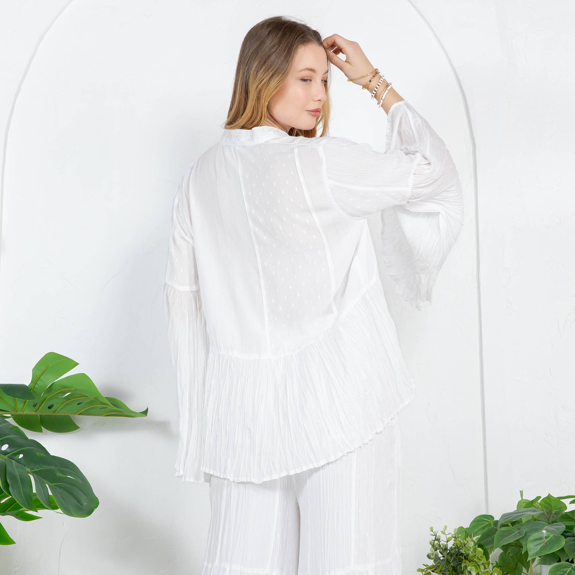 Young Threads - Wholesale Kimono - Women's - Elegant Kimono-Inspired Frill Shrug - New Style9