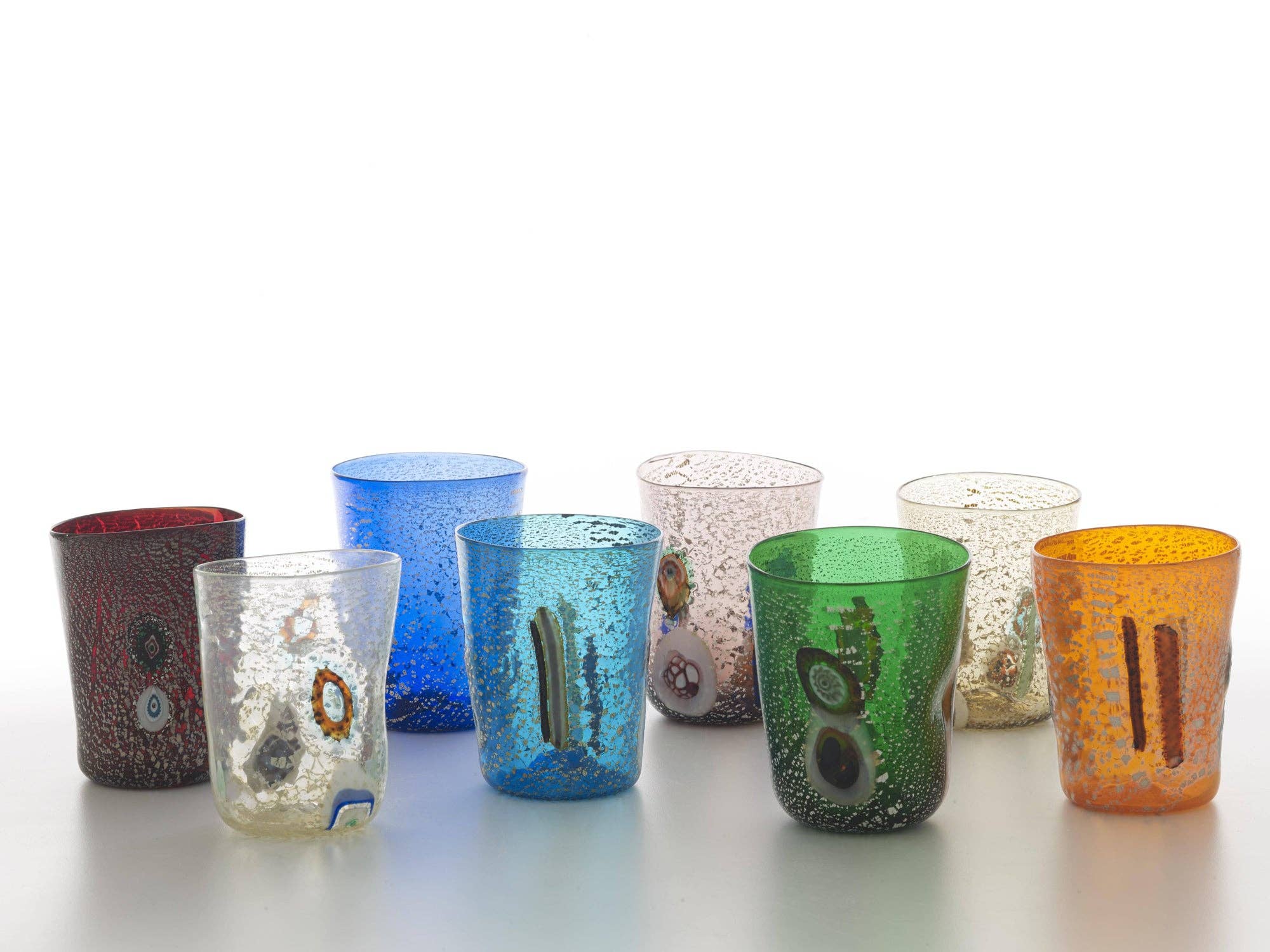 Zafferano America - Wholesale Drinking Glass/Cup - Bicchieri di Murano Tumblers - Mixed Set of 61