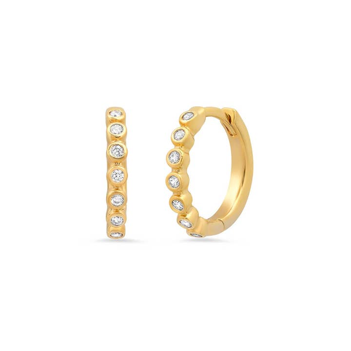 Huggies com Acentos de CZ Redondos por atacado de Tai Jewelry