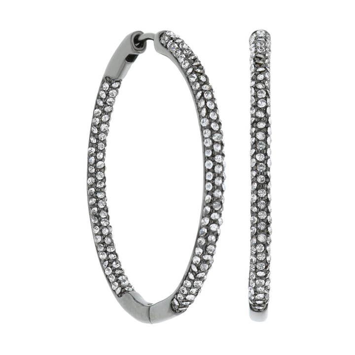 Pave Hoop Earrings for wholesale by Lauren G Adams
