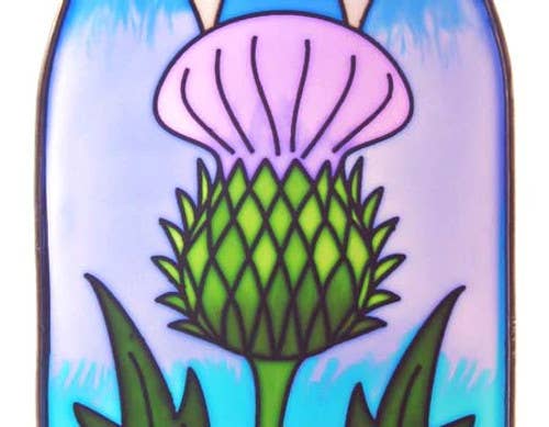 Dublin Gift Company – wholesale Suncatcher – Scottish Thistle Gothic Panel1