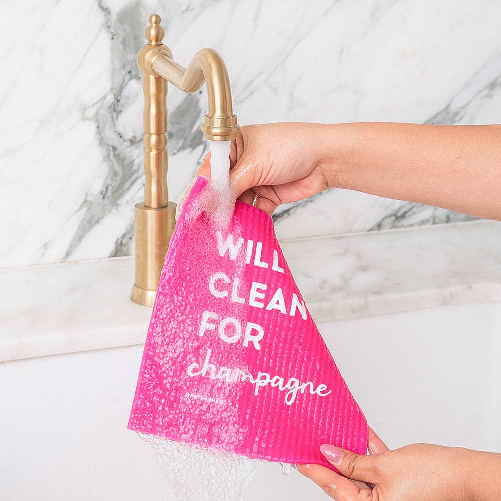 Wine Wash Co. - Wholesale Dishcloth - Biodegradable Dish Cloths – Pink/Purple Set3