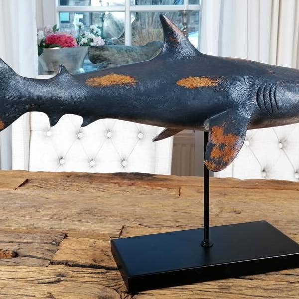 Michael & Philipp Noll e. K. - Wholesale Decorative Figurine - Shark Figure Statue XXL 59x24x38.5 cm11