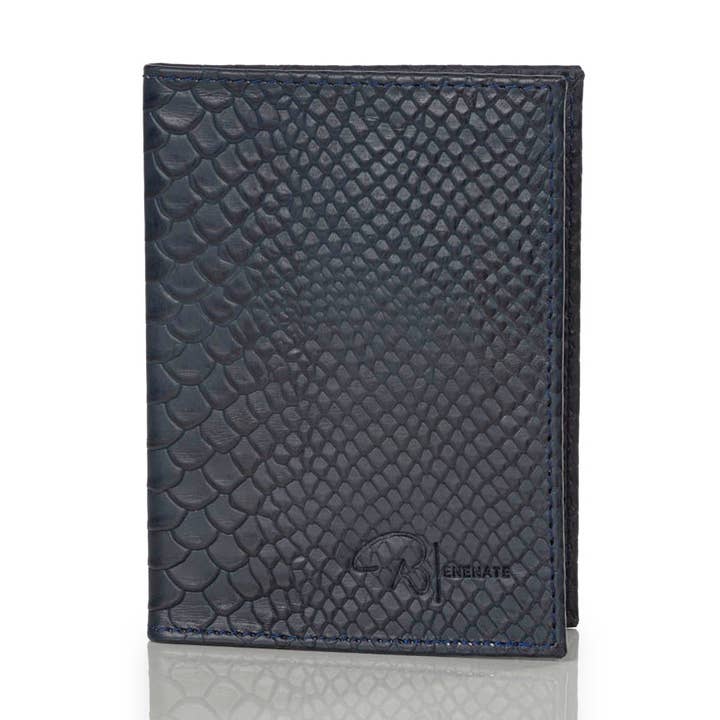 Navy Python 10:10 Passport Wallet for wholesale by Benenate