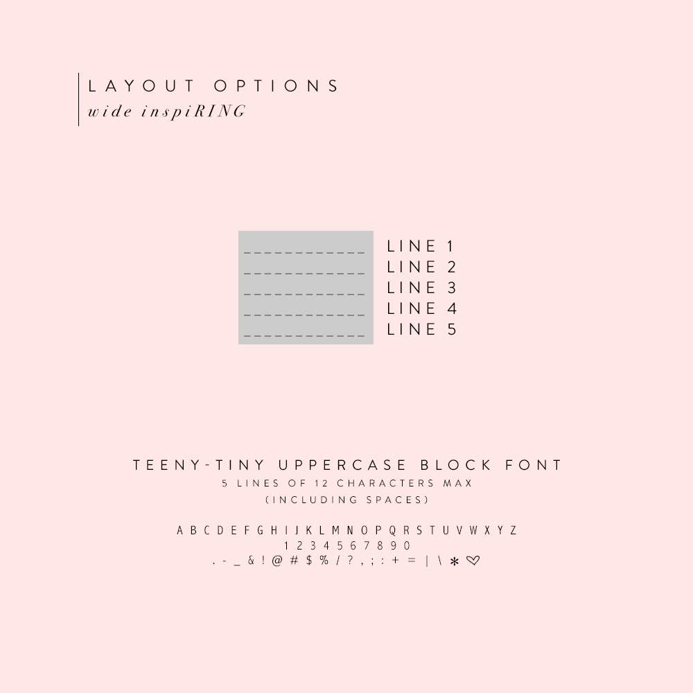 Christina Kober Designs - Wholesale Band/Stacked Ring - WIDE RING | stamped statement ring3