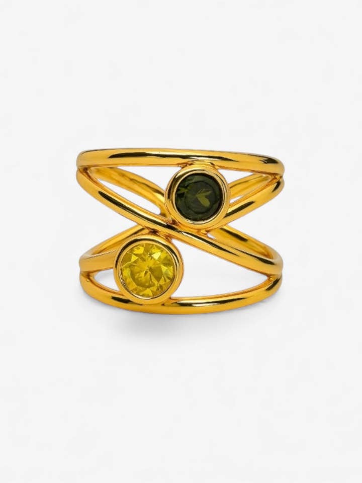 Green love ring for wholesale by Woonder