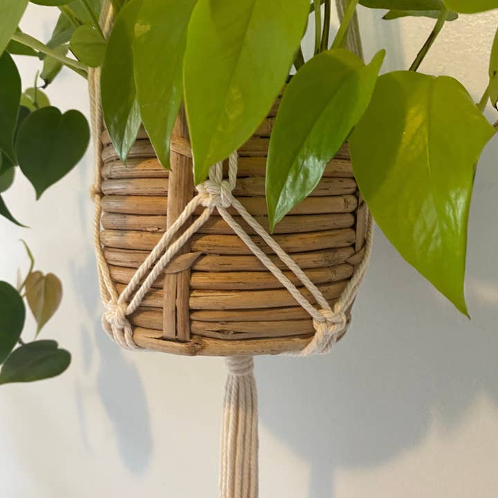 Luna Crafts - Venta al por mayor Macetas colgantes - Colgador macramé - Flecha - blanco