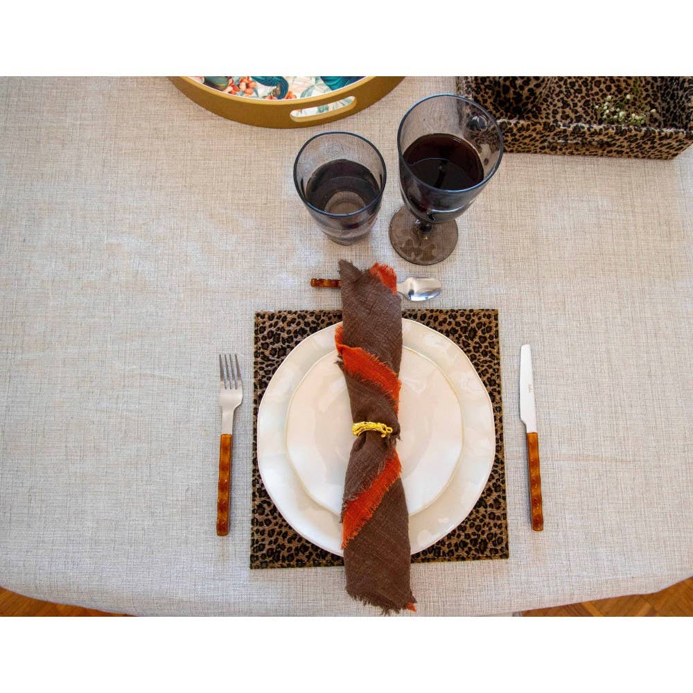 AULICA - Wholesale Assorted Cutlery Set - 24-piece silver cutlery set with brown handles1