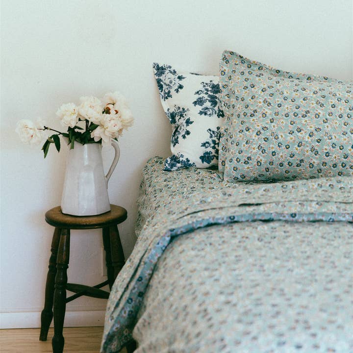 Bliss and Mischief - Wholesale Bedding Pillowcase/Sham - Set of 2 Pillow Case Shams, Market Blue