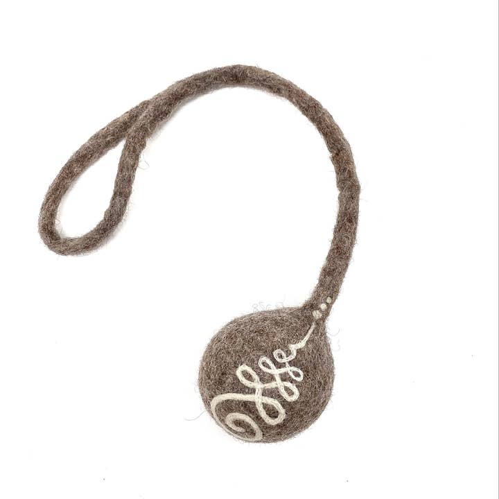 Wooliie - Wholesale Pet Toy - Cat/Dog - Unalome Rope Ball - Handmade All-Natural Wool Dog Toy4