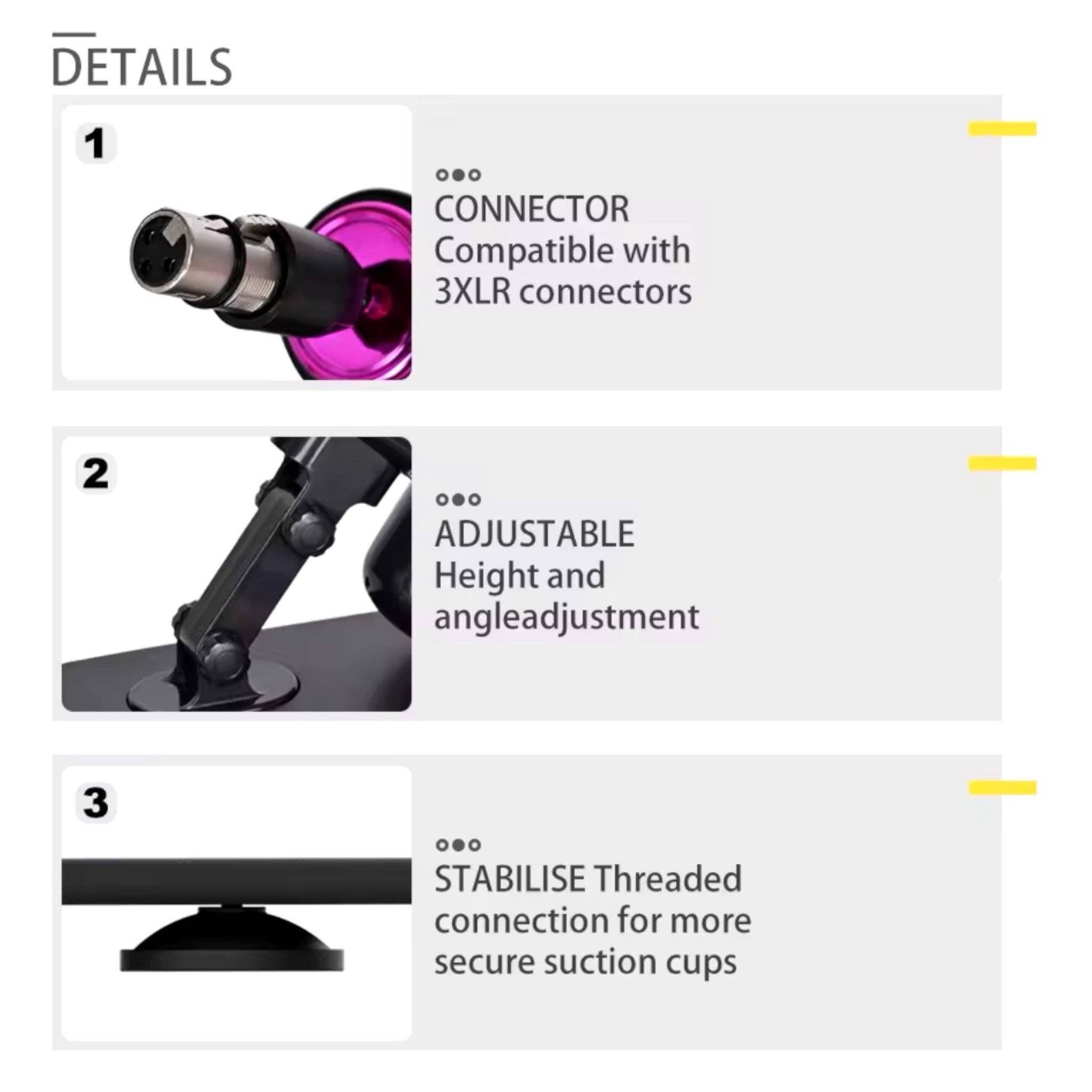 Kinky Pleasure - Wholesale Sex Toy - Kinky Pleasure - AX107 - Fuck Machine with Crystal Dildo Attachment - Remote Control - Includes 2 Attachments7