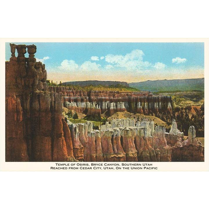 Postcard UT-17 Temple of Osiris, Bryce Canyon, Utah for wholesale by Found Image Press