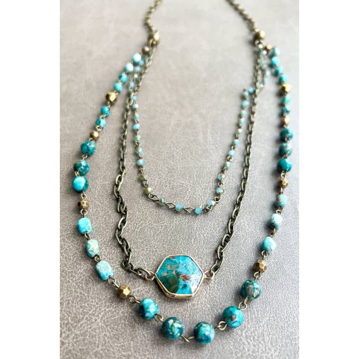 Dylan Designs - Wholesale Pendant/Charm Necklace - Janet Necklace Turquoise3